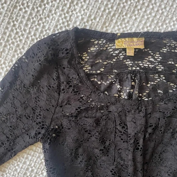 Classy Black Lace Princess Vera Wang Dress - Picture 2 of 8